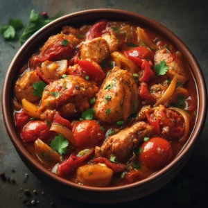 Guiso de gallina criolla
