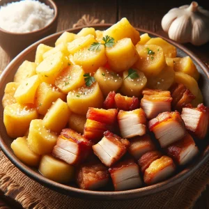 Yuca con cochino frito